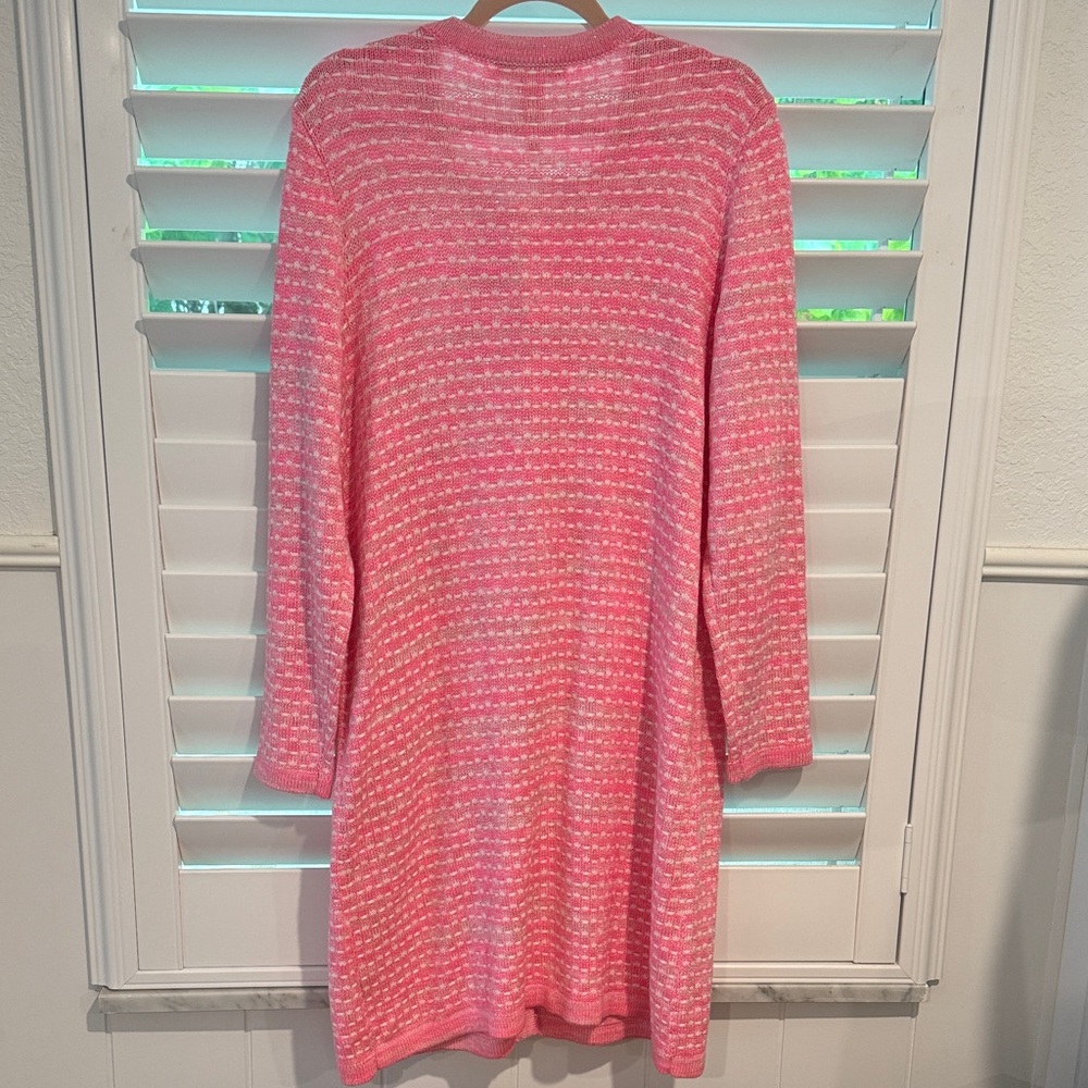 Lilly Pulitzer Pink and White Knit Blazer NWT - Picture 2 of 5